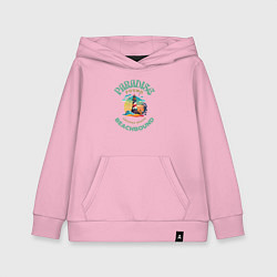 Толстовка детская хлопковая Райский пляж, цвет: светло-розовый