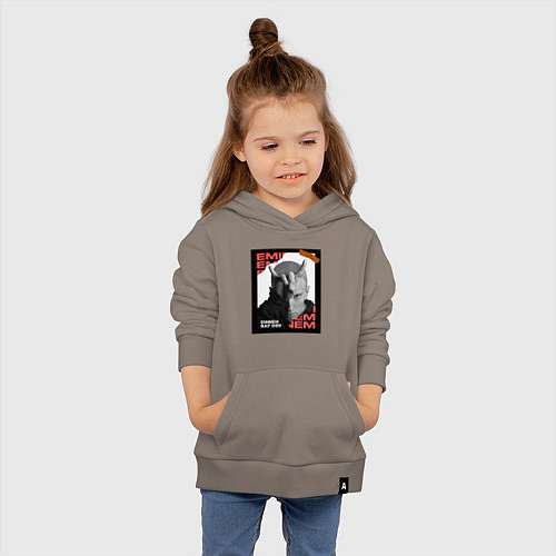 Детская толстовка-худи Rap god / Утренний латте – фото 4