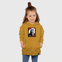 Толстовка детская хлопковая Rap god, цвет: горчичный — фото 2