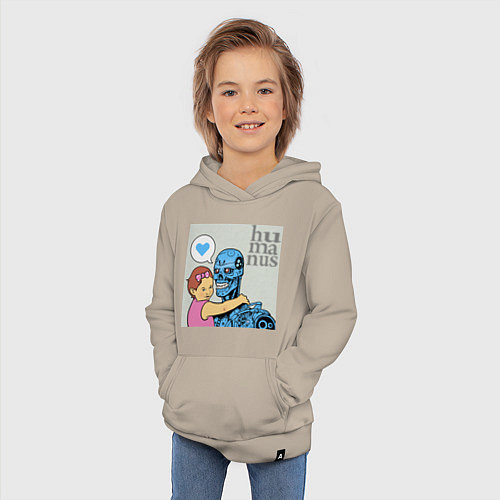 Детская толстовка-худи Гуманизм / Миндальный – фото 3