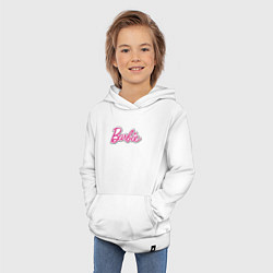 Толстовка детская хлопковая Barbie title, цвет: белый — фото 2