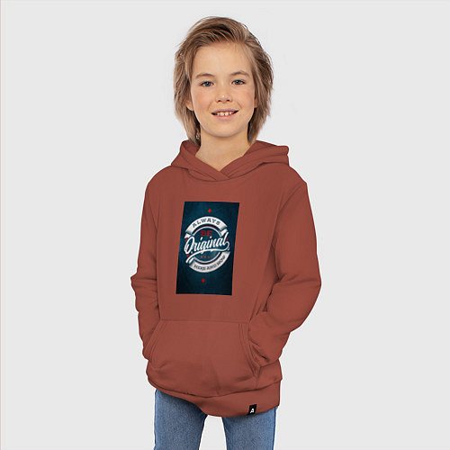 Детская толстовка-худи Always be original / Кирпичный – фото 3