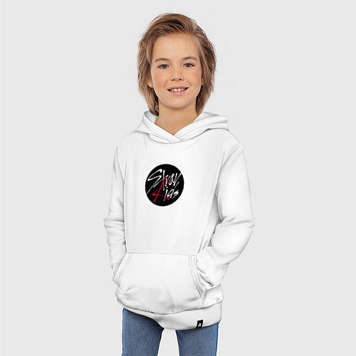 Детская толстовка-худи Stray Kids logo / Белый – фото 3