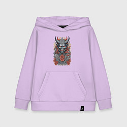 Толстовка детская хлопковая Японский демон Они, цвет: лаванда