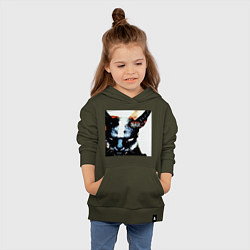 Толстовка детская хлопковая Slipkat Meowa, цвет: хаки — фото 2