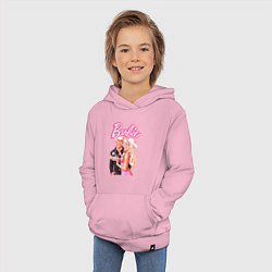 Толстовка детская хлопковая Барби и Кен - Фильм, цвет: светло-розовый — фото 2