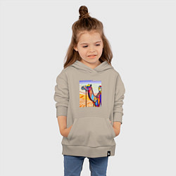 Толстовка детская хлопковая Погонщик верблюда, цвет: миндальный — фото 2