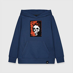 Толстовка детская хлопковая Punks skull, цвет: тёмно-синий