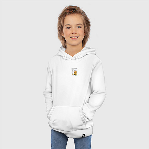 Детская толстовка-худи Ленивиц за ноутом / Белый – фото 3