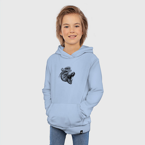 Детская толстовка-худи Кабан рычит / Мягкое небо – фото 3