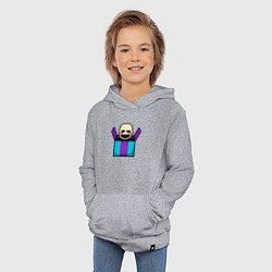 Толстовка детская хлопковая Пиксельная марионетка, цвет: меланж — фото 2