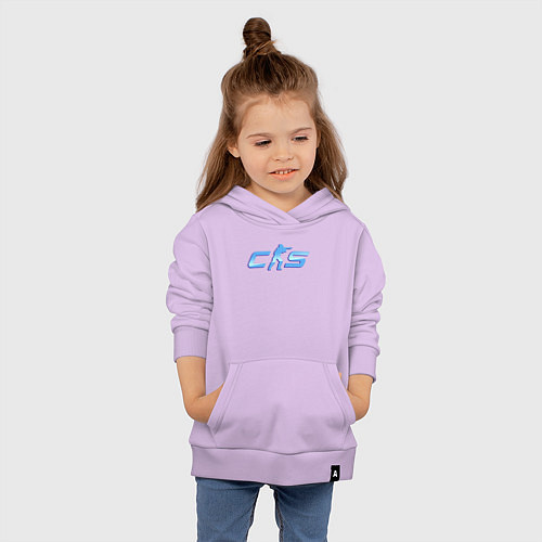 Детская толстовка-худи CS2 blue logo / Лаванда – фото 4