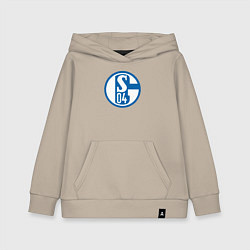 Толстовка детская хлопковая Schalke 04 fc club, цвет: миндальный