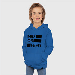 Толстовка детская хлопковая Mid or feed, цвет: синий — фото 2
