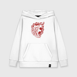 Толстовка детская хлопковая Медведь - тотемное животное славян, цвет: белый