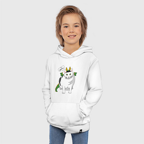 Детская толстовка-худи Я дракон / Белый – фото 3