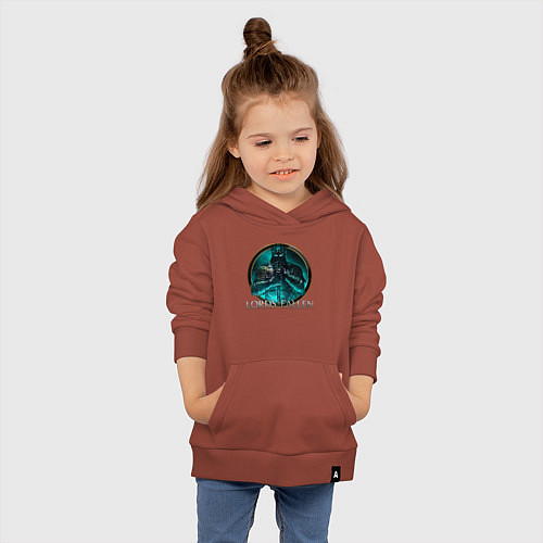Детская толстовка-худи Рыцарь lords of the fallen / Кирпичный – фото 4