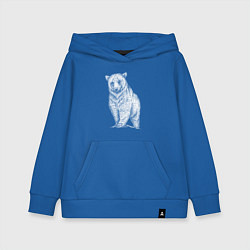 Толстовка детская хлопковая Медведь на горе, цвет: синий