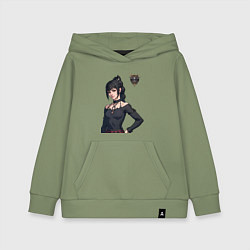 Толстовка детская хлопковая Shadowheart - балдурс гейт 3, цвет: авокадо