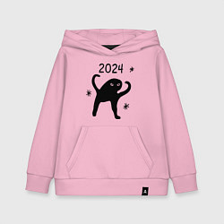 Толстовка детская хлопковая 2024 - ъуъ мем, цвет: светло-розовый