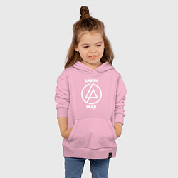 Толстовка детская хлопковая Linkin Park logo, цвет: светло-розовый — фото 2