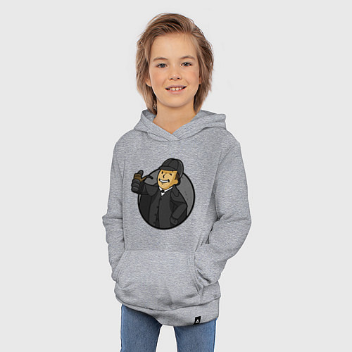 Детская толстовка-худи Vault detective / Меланж – фото 3
