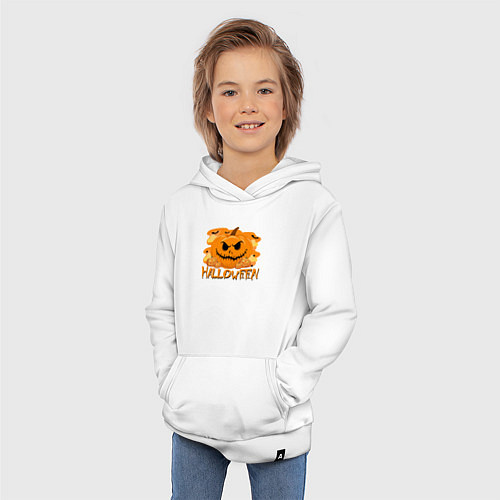 Детская толстовка-худи Orange holiday halloween / Белый – фото 3