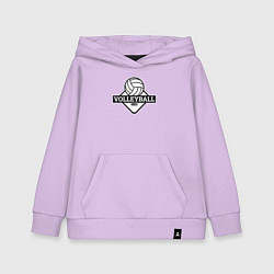 Толстовка детская хлопковая Volleyball club, цвет: лаванда