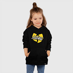 Толстовка детская хлопковая Wu tang - logo, цвет: черный — фото 2