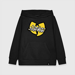 Толстовка детская хлопковая Wu tang - logo, цвет: черный