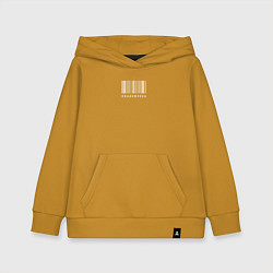 Толстовка детская хлопковая Дракон 2024 штрих код, цвет: горчичный