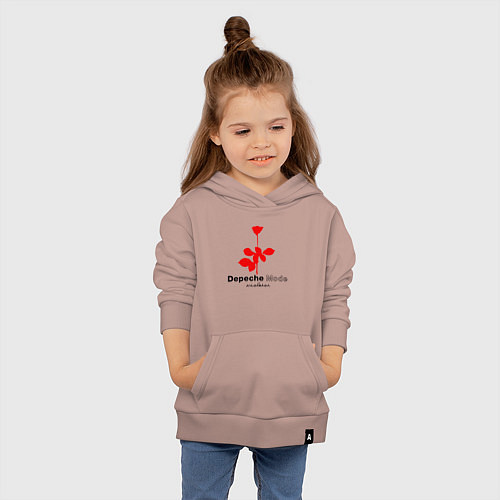 Детская толстовка-худи Depeche Mode - Violator album logo / Пыльно-розовый – фото 4