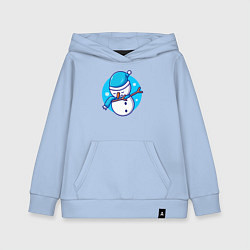 Толстовка детская хлопковая Dab snowman, цвет: мягкое небо
