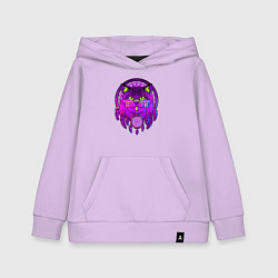 Толстовка детская хлопковая Фиолетовый кот-индеец с ловцом снов, цвет: лаванда