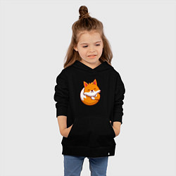 Толстовка детская хлопковая Orange fox, цвет: черный — фото 2
