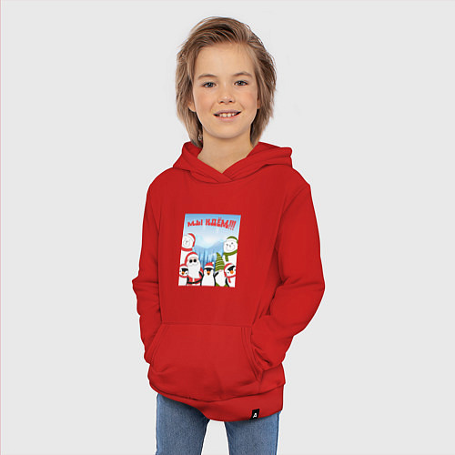Детская толстовка-худи Мы идем в 2024 / Красный – фото 3