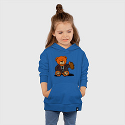 Толстовка детская хлопковая Медведь Кащей с шапкой-ушанкой, цвет: синий — фото 2
