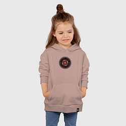 Толстовка детская хлопковая Славянский оберег колядник, цвет: пыльно-розовый — фото 2