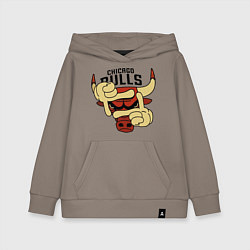 Толстовка детская хлопковая Bulls logo with hands, цвет: утренний латте