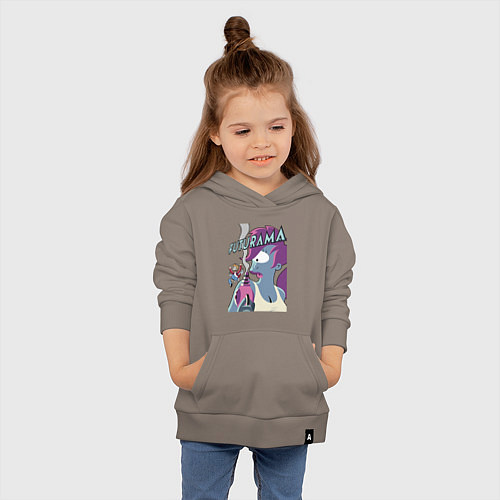 Детская толстовка-худи Лила и Фрай / Утренний латте – фото 4