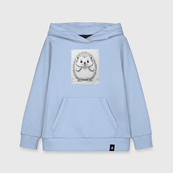 Толстовка детская хлопковая Пухлый ежик, цвет: мягкое небо
