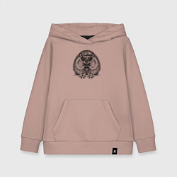 Толстовка детская хлопковая Суслик в очках, цвет: пыльно-розовый