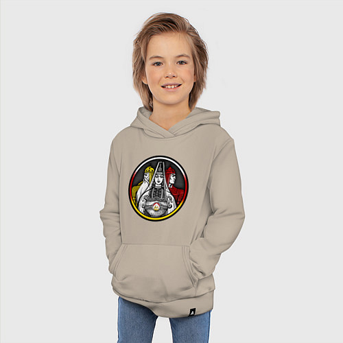 Детская толстовка-худи Ирон адам / Миндальный – фото 3