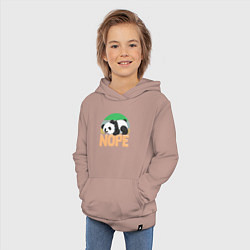 Толстовка детская хлопковая Panda nope, цвет: пыльно-розовый — фото 2