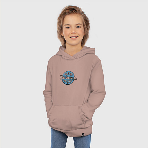Детская толстовка-худи Palworld узоры / Пыльно-розовый – фото 3