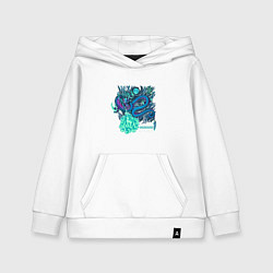 Толстовка детская хлопковая Dragon attack, цвет: белый