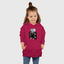 Толстовка детская хлопковая Космические сны, цвет: маджента — фото 2