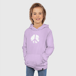Толстовка детская хлопковая White peace, цвет: лаванда — фото 2