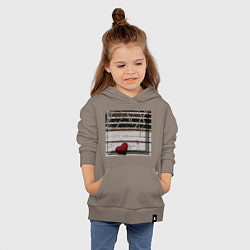 Толстовка детская хлопковая Брошенное сердце, цвет: утренний латте — фото 2