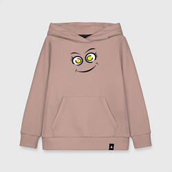 Толстовка детская хлопковая Cute emoji, цвет: пыльно-розовый
